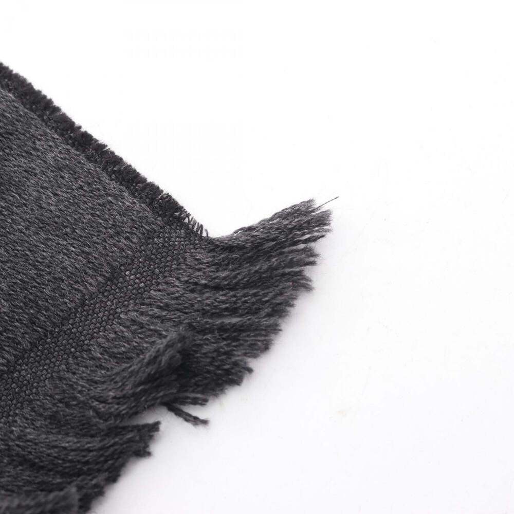 Fendi FF pattern wool scarf for men, available in black and gray. - Picture 6 of 6
